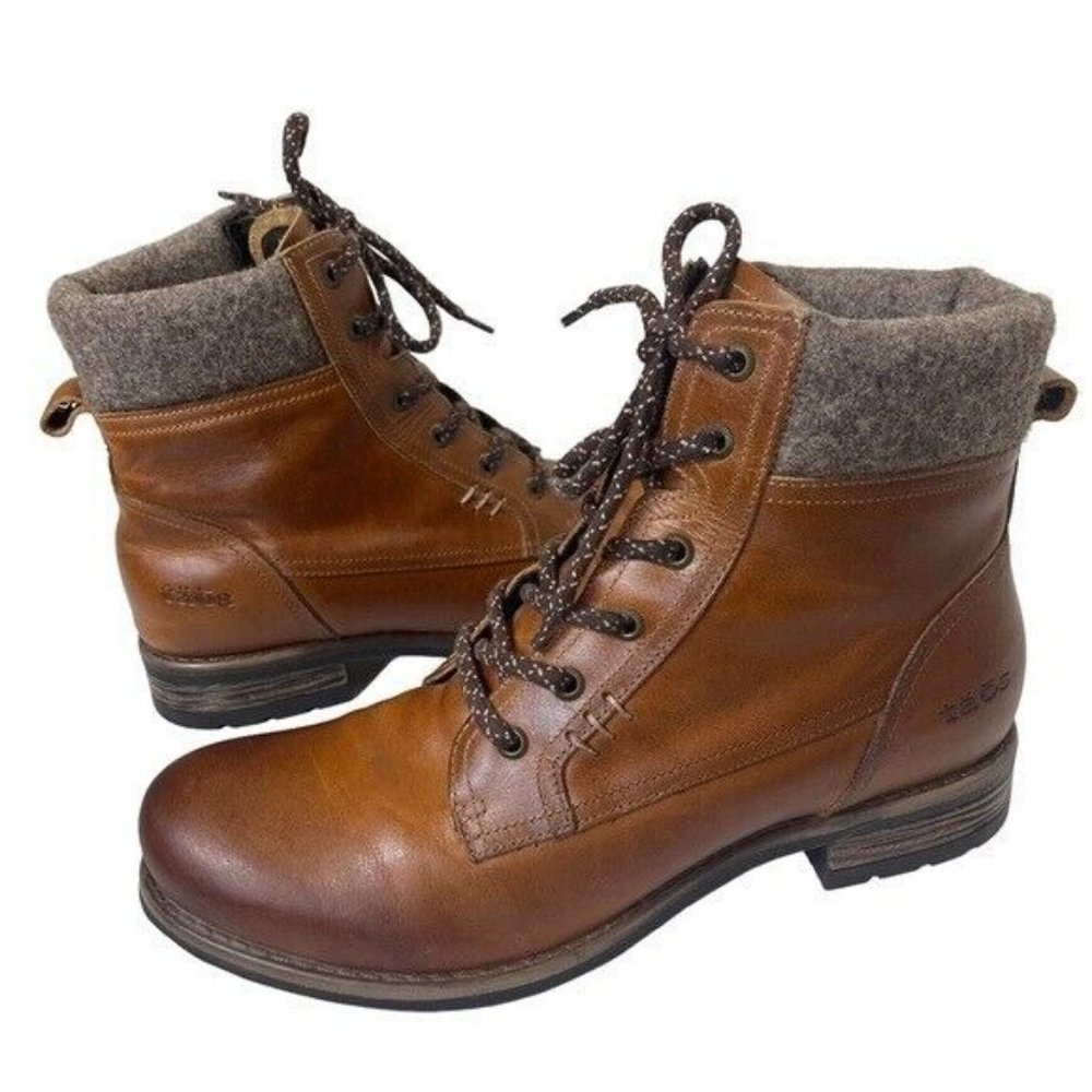 Taos Cutie Women’s  Brown Leather Hiking Gorpcore Size 8.5 - Picture 2 of 12